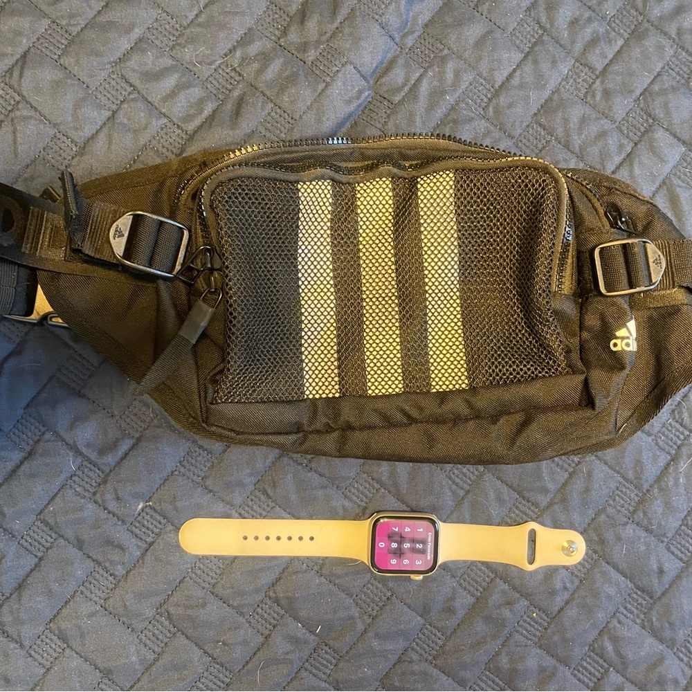 Adidas Black and white over the shoulder Bag